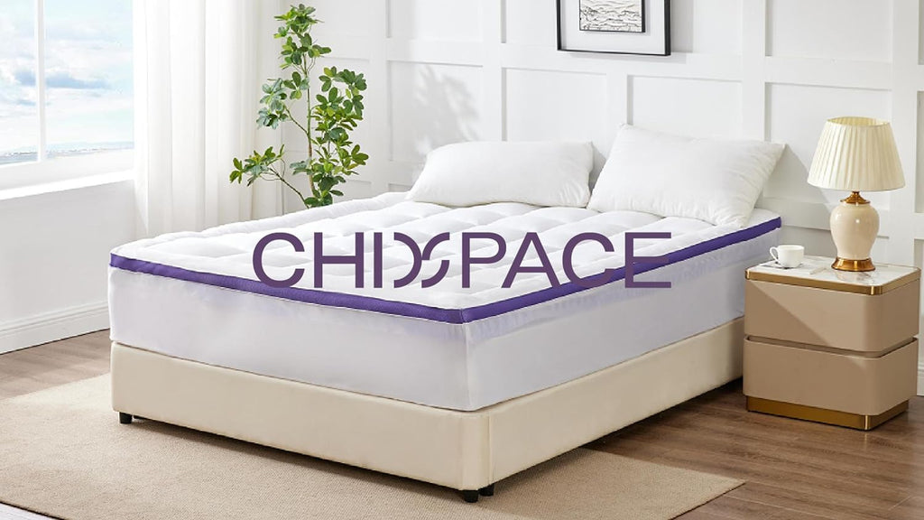 ChiXpace Dual Layer 4 Inch Memory Foam Mattress Topper Queen