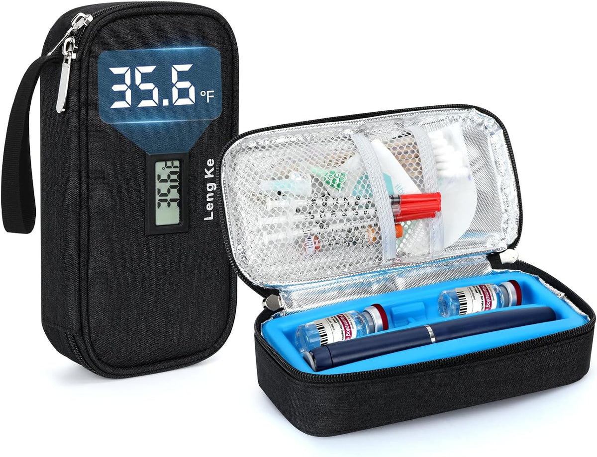 YOUSHARES Insulin & peptide Cooler Travel Case - TSA Approved,Temp Display