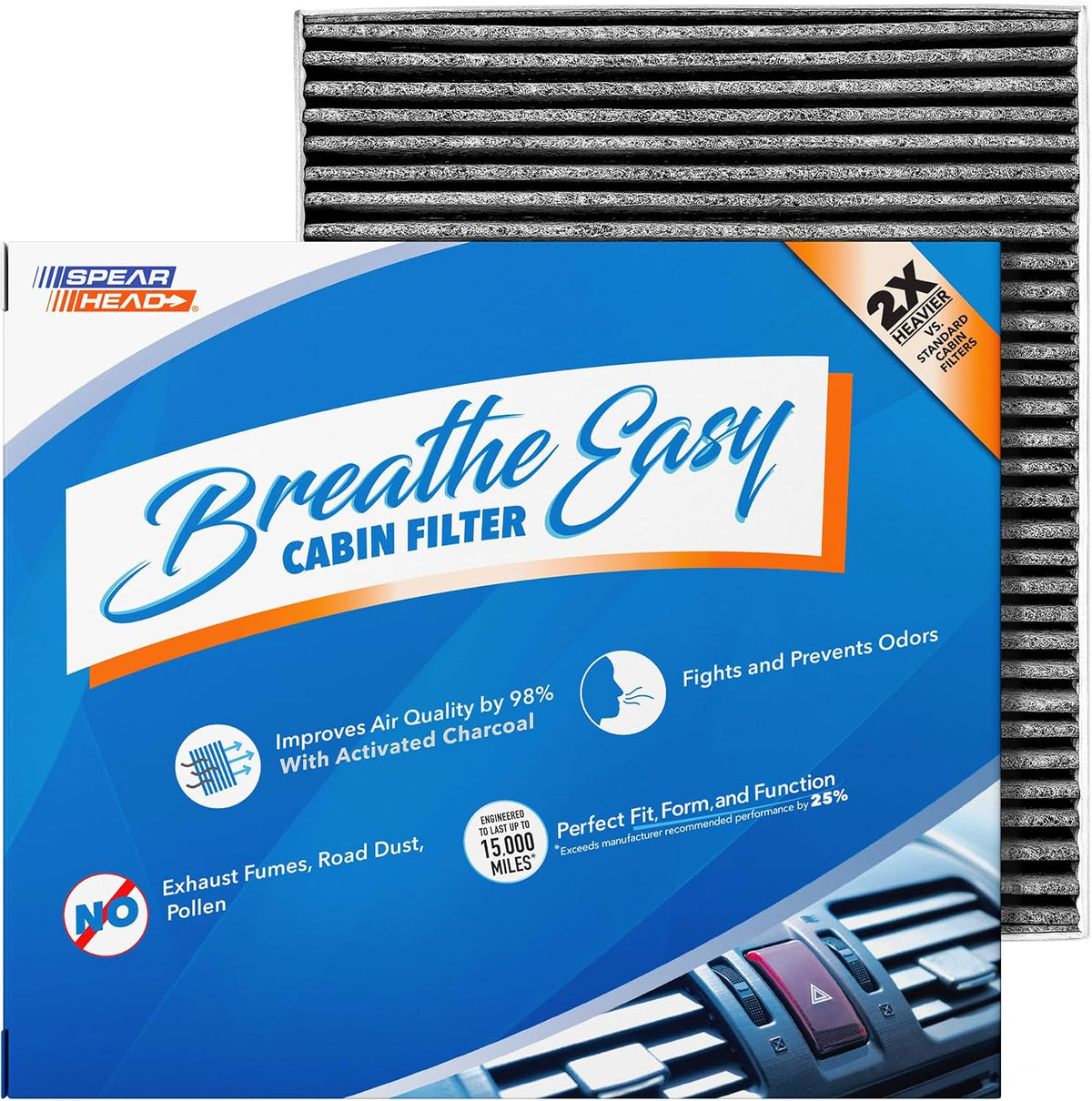 Spearhead Odor Defense Breathe Easy AC & Heater Cabin Air Filter (BE-157)