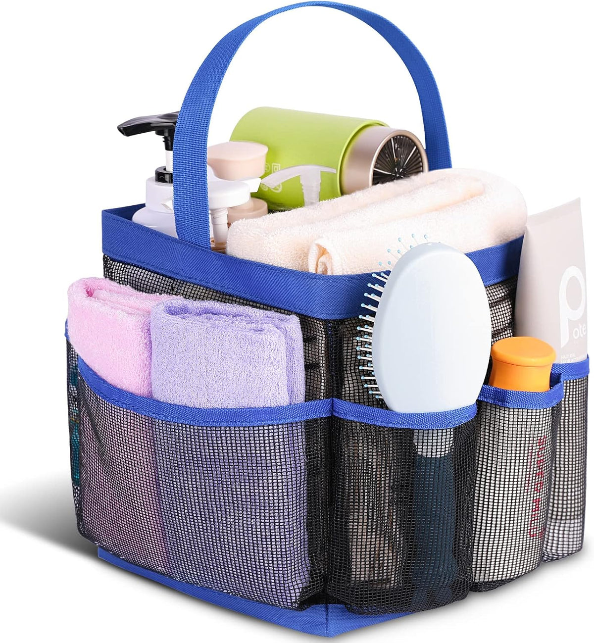 EUDELE Mesh Shower Caddy Portable for College Dorm Room Essentials, Shower Caddy Dorm with 9-Pocket Large Capacity for Beach, Swimming, Gym, Camping, Travel essentials
