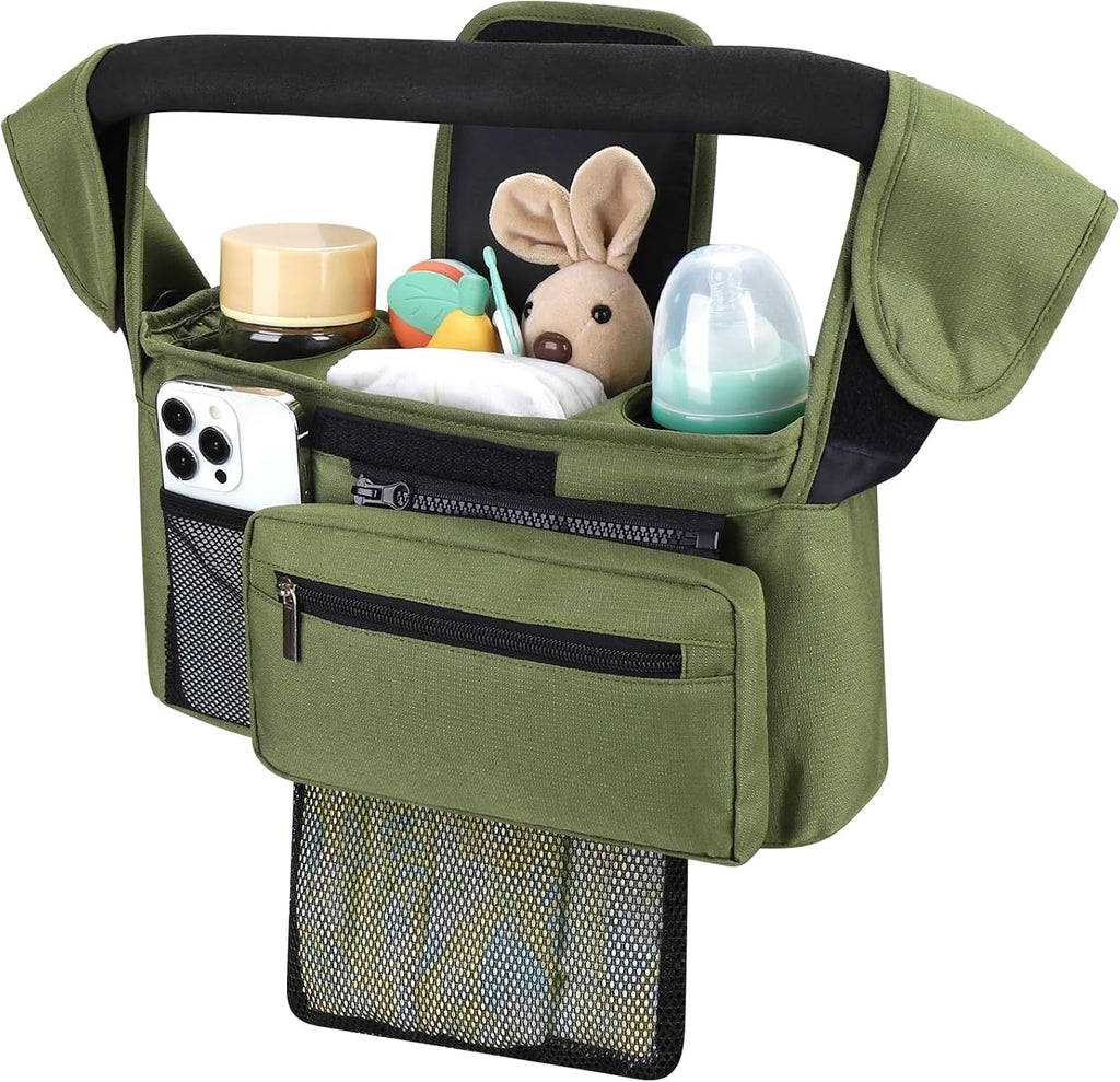 Accmor Universal Stroller Organizer with Insulated Cup Holder