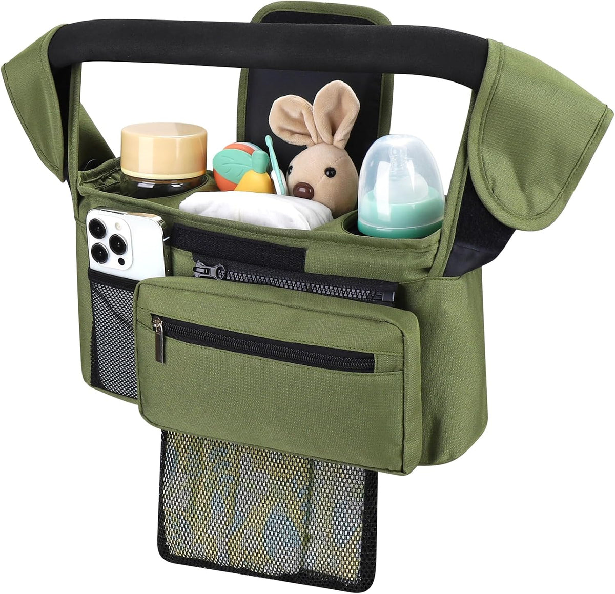 Accmor Universal Stroller Organizer with Insulated Cup Holder