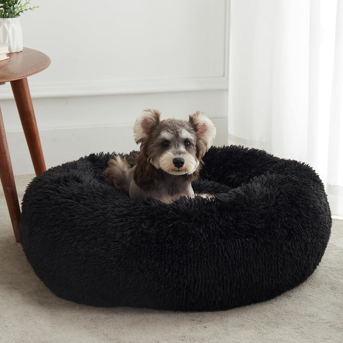 Western Home Calming Donut Cat Bed Small Dog Bed Washable,20" Light Grey