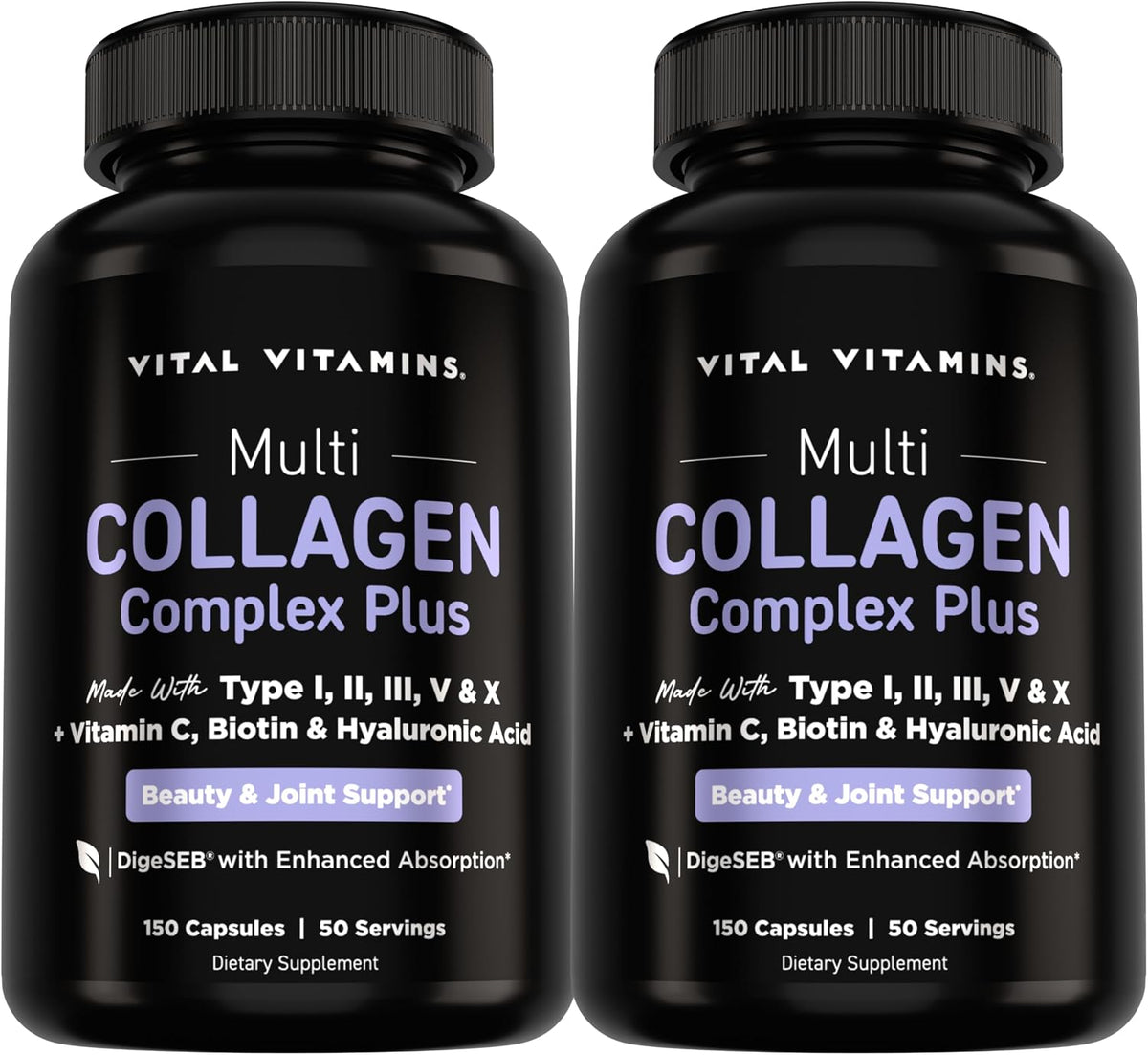 Vital Vitamins Multi Collagen Complex Plus Biotin, Hyaluronic Acid & VIT. C