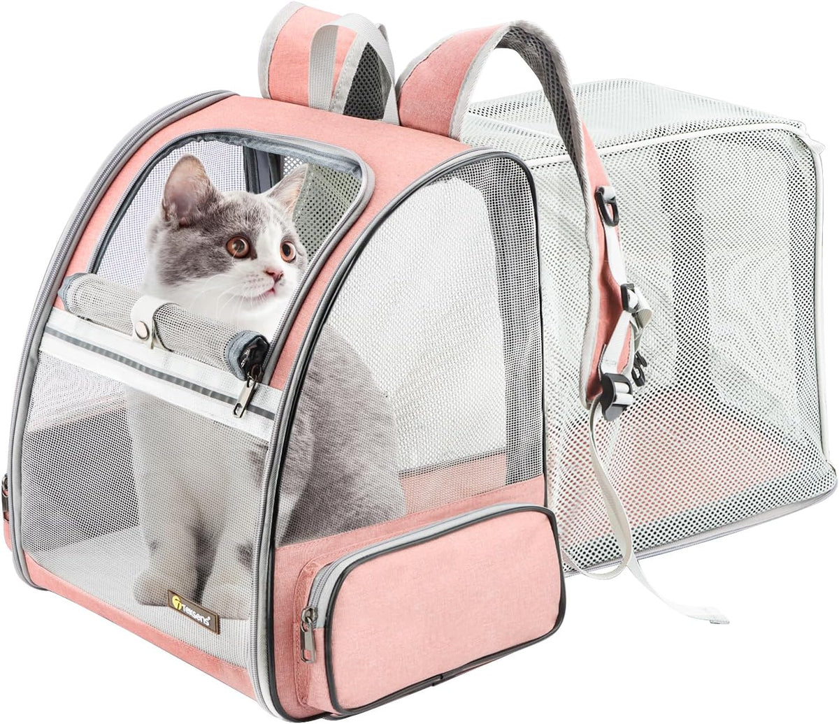 Texsens Innovative Traveler Bubble Backpack Pet Carriers for Cats and Dogs (Black)