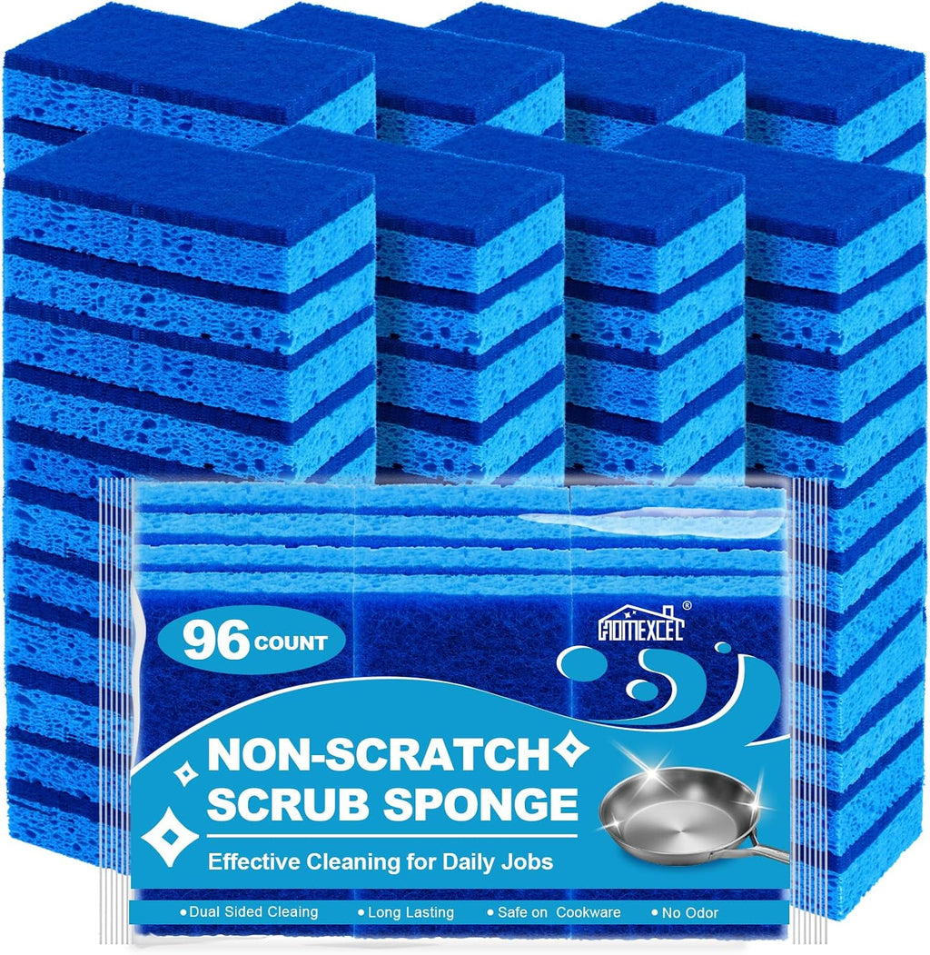 HOMEXCEL Sponges Kitchen 24 Pack, Non Scratch Scrub Dish Sponge for Dishes