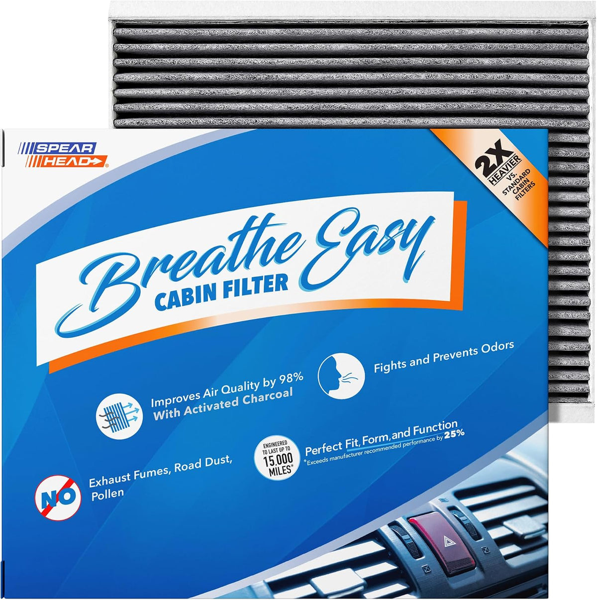 Spearhead Odor Defense Breathe Easy AC & Heater Cabin Air Filter (BE-157)