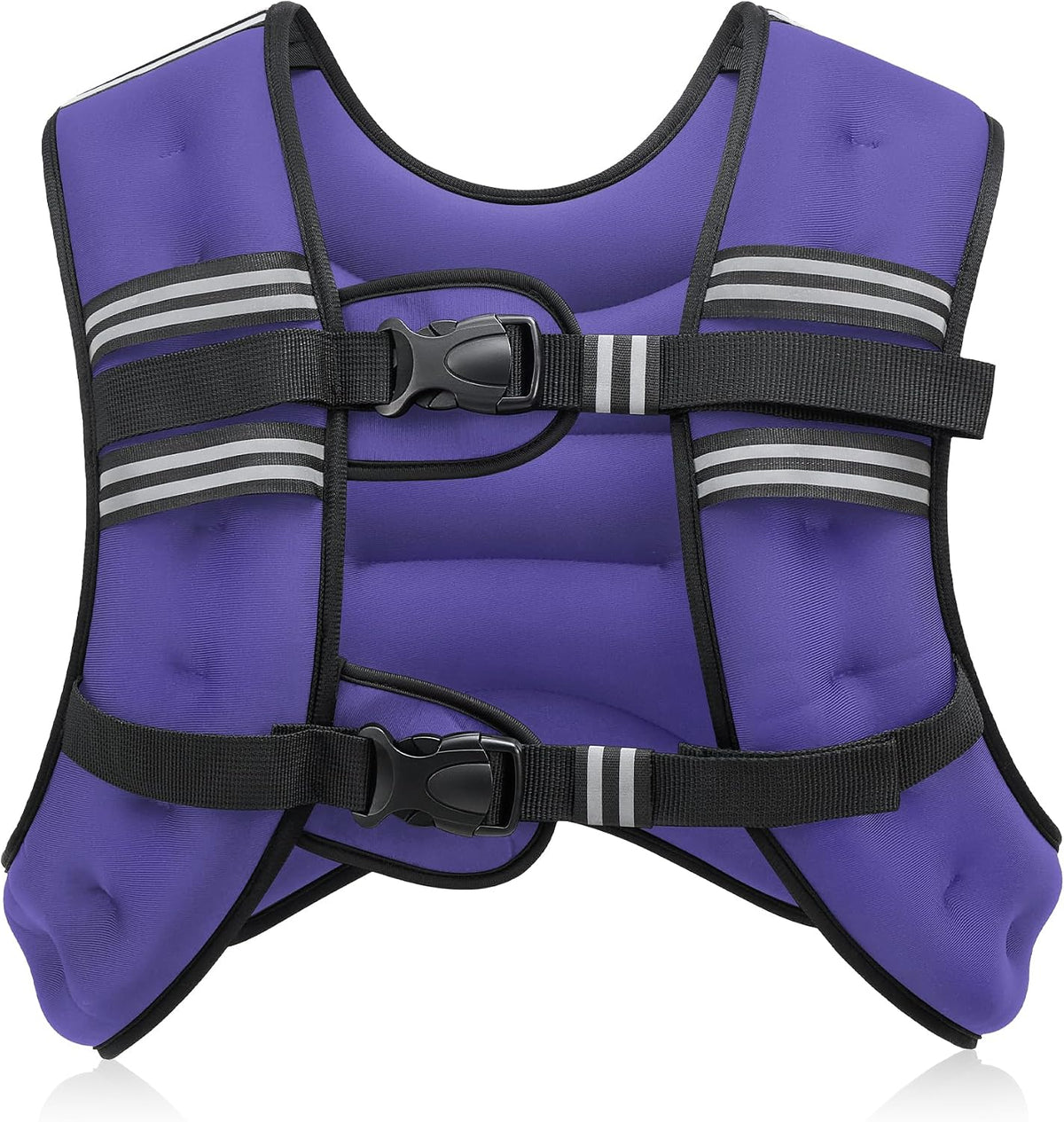 ZELUS Weighted Vest, 6lb/8lb/12lb/16lb/20lb/25lb/30lb Weight Vest with Reflective Stripe for Workout, Strength Training, Running, Fitness, Muscle Building, Weight Loss, Weightlifting