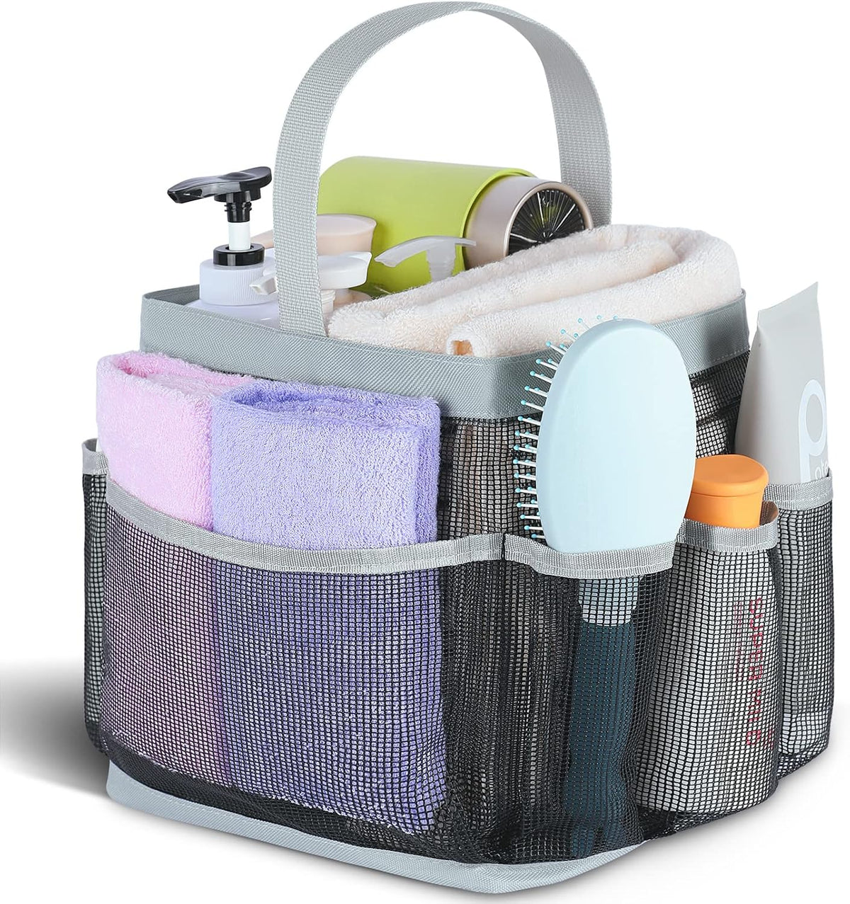 EUDELE Mesh Shower Caddy Portable for College Dorm Room Essentials, Shower Caddy Dorm with 9-Pocket Large Capacity for Beach, Swimming, Gym, Camping, Travel essentials