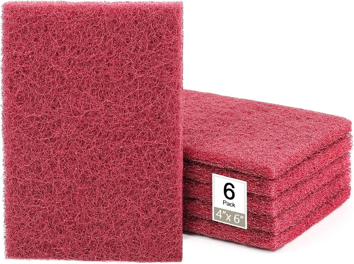 6"x9" Automotive Scuff Pad 8 Pack (7447&7448) - 4 Maroon(Fine) & 4 Gray(Ultra Fine), Wet/Dry Reusable Scuffing Pad for Paint Prep, Sanding - Auto Body, Woodworking & Handicrafts