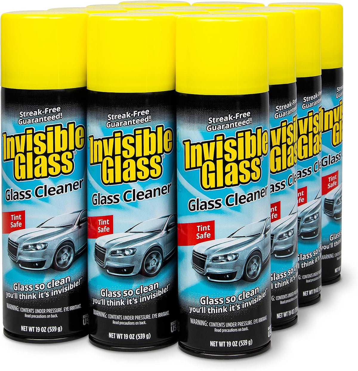 Invisible Glass Premium Glass Cleaner Aerosol Spray, 19 oz (Pack of 2)