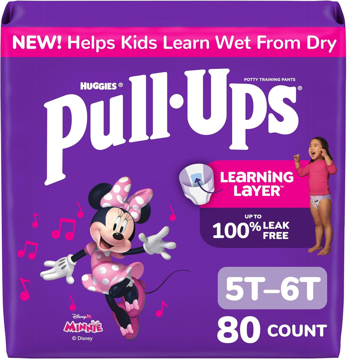 Pull-Ups Girls' Potty Training Pants, Size 3T-4T, 112 Count