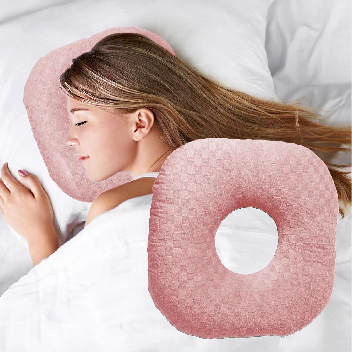 Ear Piercing Pillow with Hole for Cartilage Piercings, CNH Support