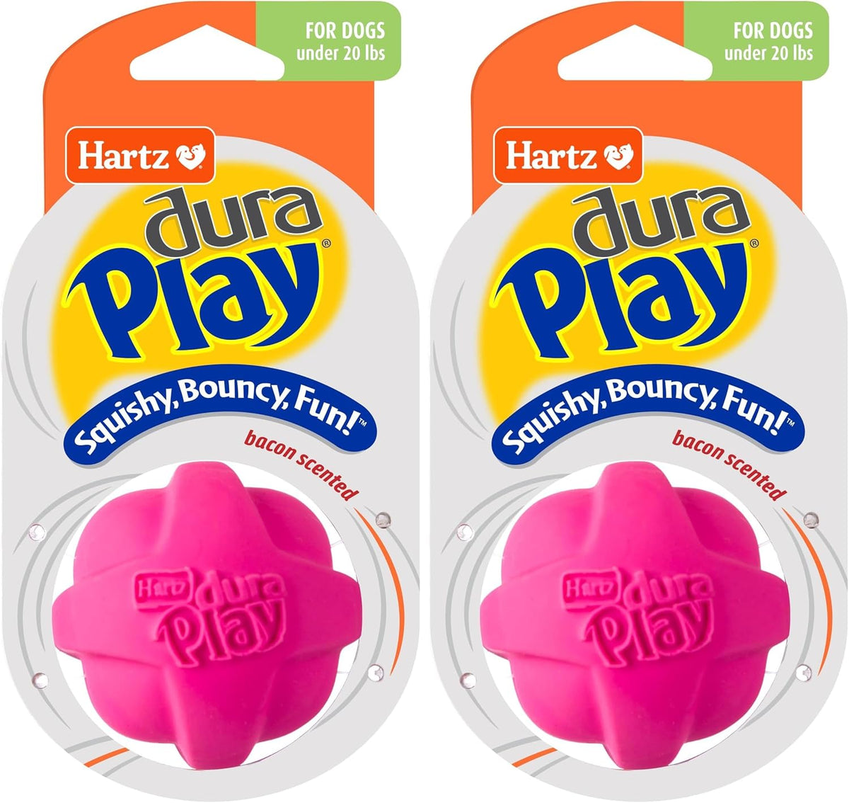 Hartz DuraPlay Bacon Scented Dog Toys, Small (Assorted Color)