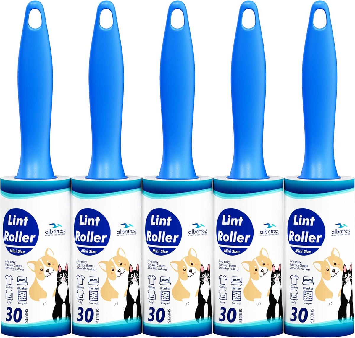 Large Lint Roller for Furniture, 9.45'' Rollers for Floor, 360 Sheets