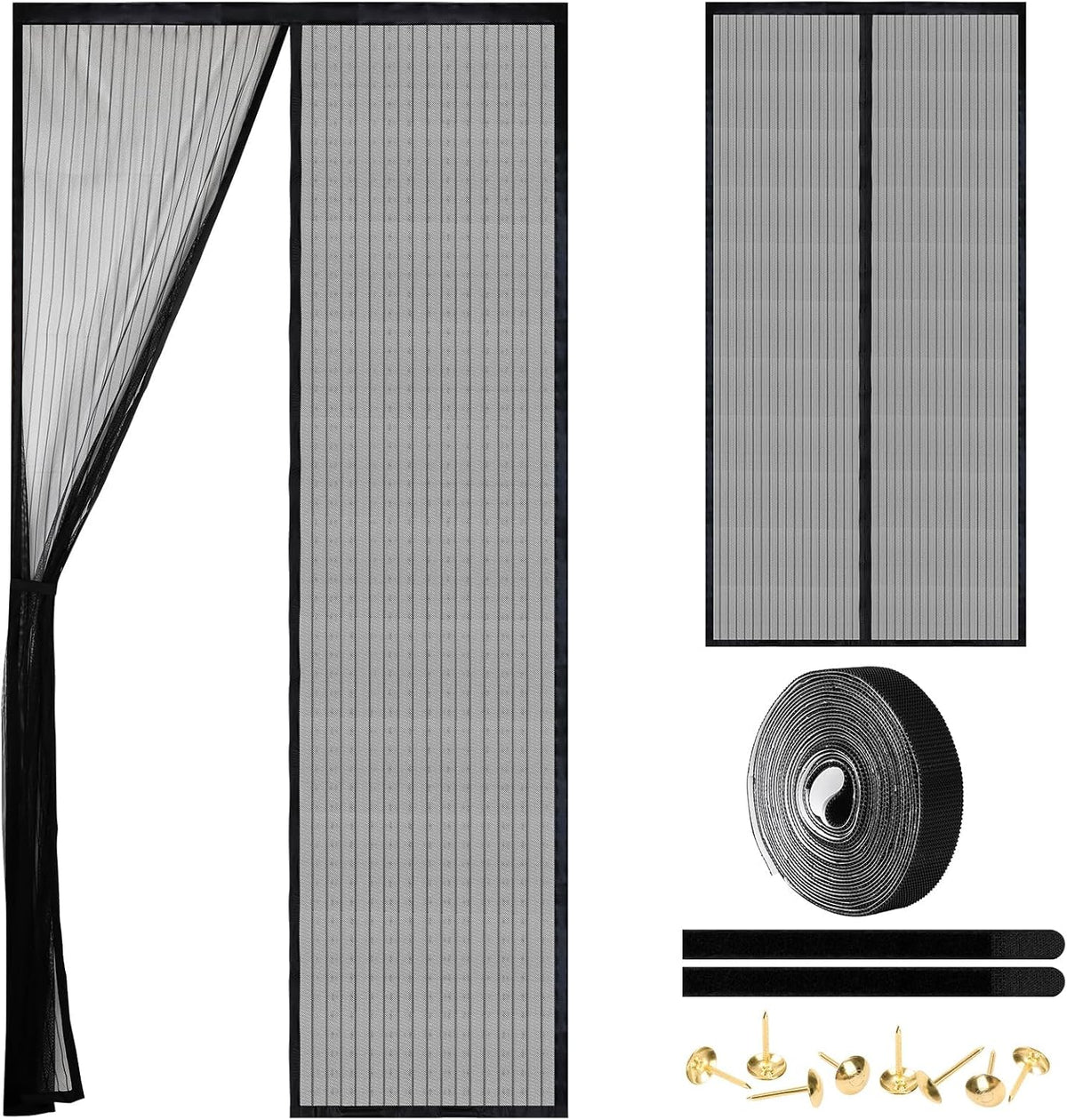48"x102" Window Screen Mesh, Fiberglass Window Screen, Screen Door Mesh, Windows Screens and Screen Door Replacement, Patio Screen Mesh- Black