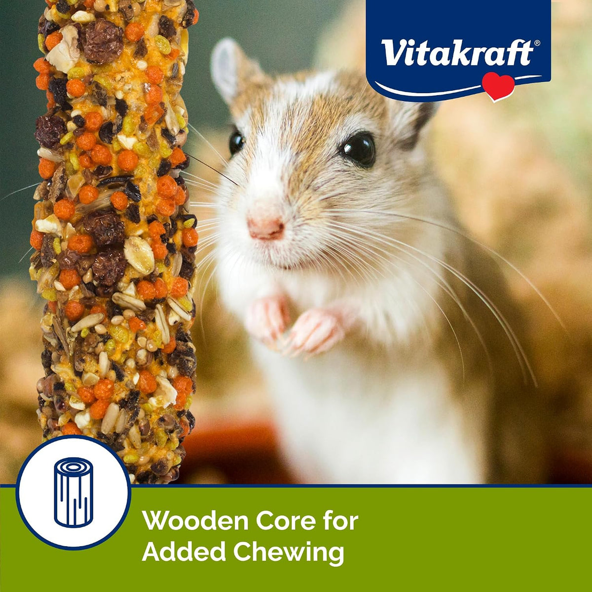 Vitakraft Crunch Sticks Hamster Treat Apple & Honey Flavor - 2 Sticks