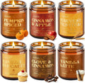 AOOVOO 6 Pack Fall Candles Set - 42oz Autumn Candle Gift for Home Scented