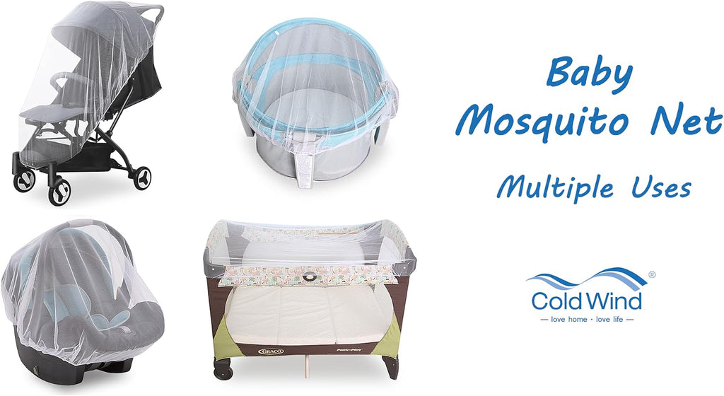 Baby Mosquito Net for Stroller, Bug Net and Mesh Protection,White