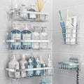 Liuoud 5 Pack Shower Caddy for Inside Shower, Pink Bathroom Decor Set