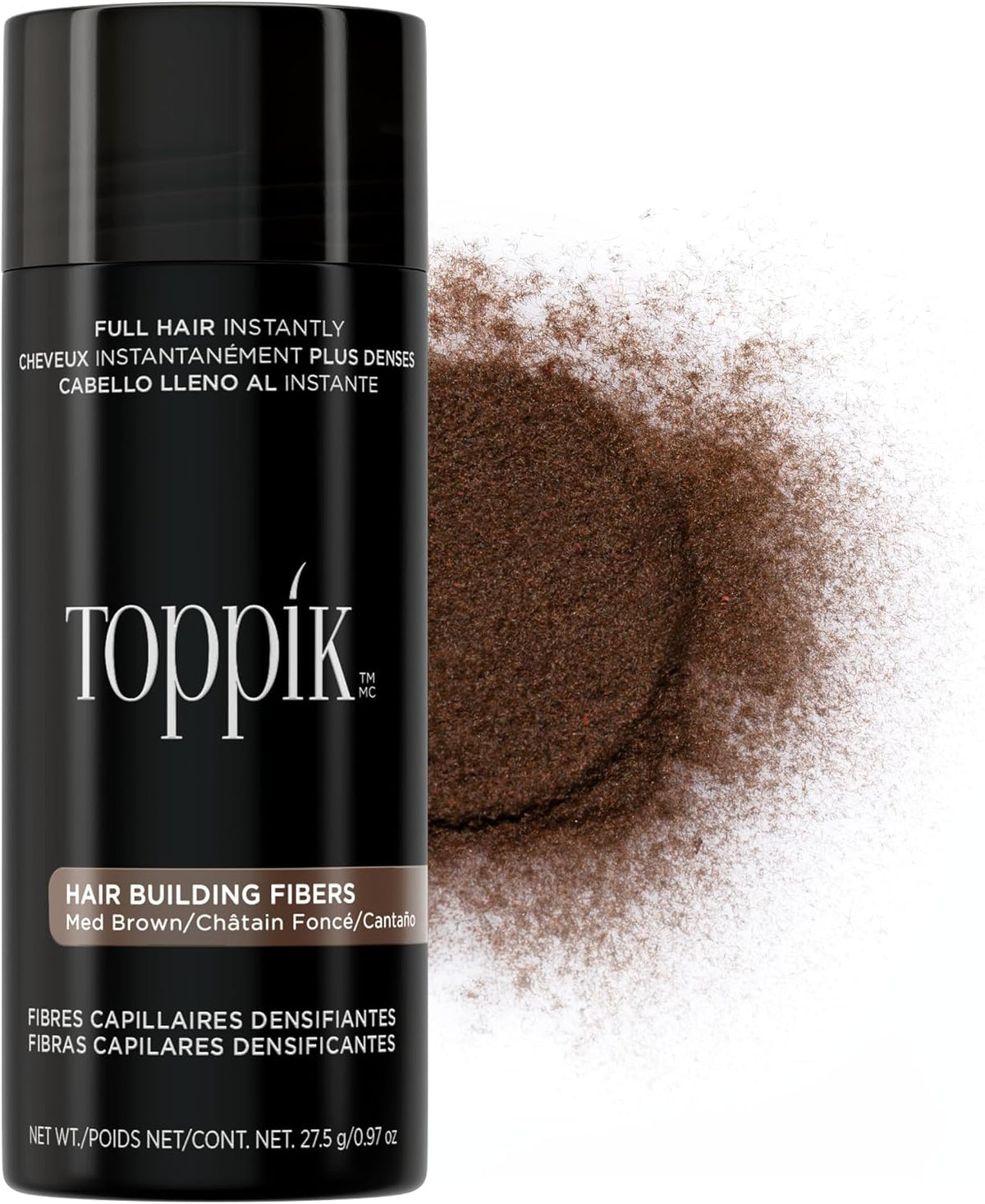 Toppik Hair Building Fibers, Fill In Fine or Thinning Hair Instantly Thicker, Fuller Looking Hair 9 Shades,4 size options