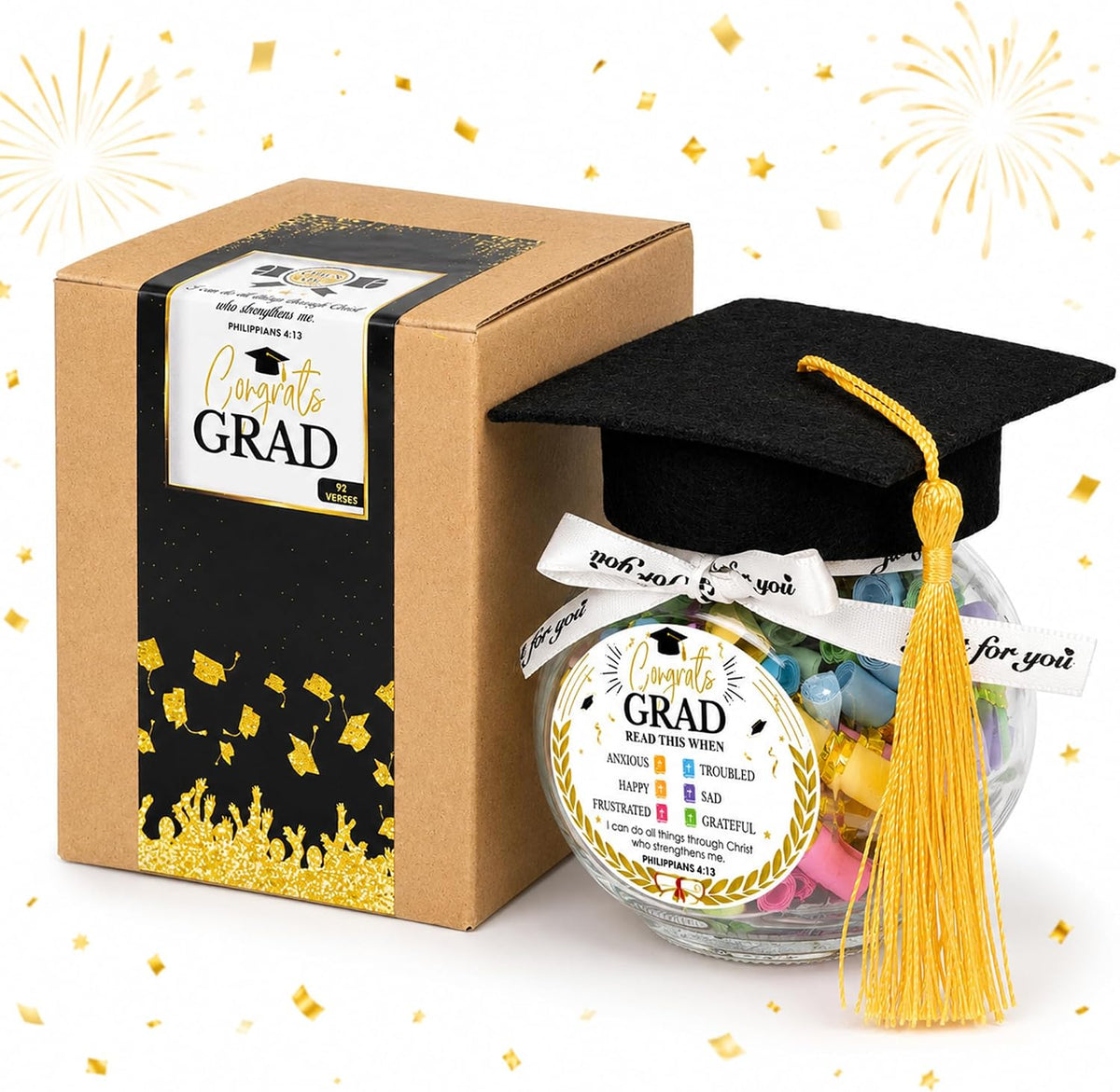 Read This When Bible Verses Jar – Birthday Gifts for Women, Christian Gifts for Women, Graduations Gift for Her, Gift for Mom from Daughter