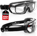 NoCry Anti Fog Safety Goggles Over Glasses For Men And Women — ANSI Z87.1 Premium Anti Scratch & UV380 — Eye Protection with Panoramic Lens & Adjustable Strap — Perfect Dust Goggles for Chemistry Lab