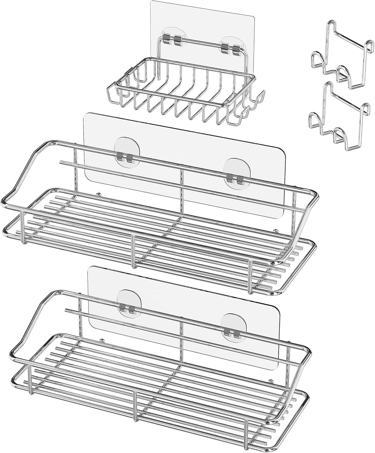 Nieifi Shower Caddy Adhesive, Shower Shelves, Shampoo Holder for Bathroom