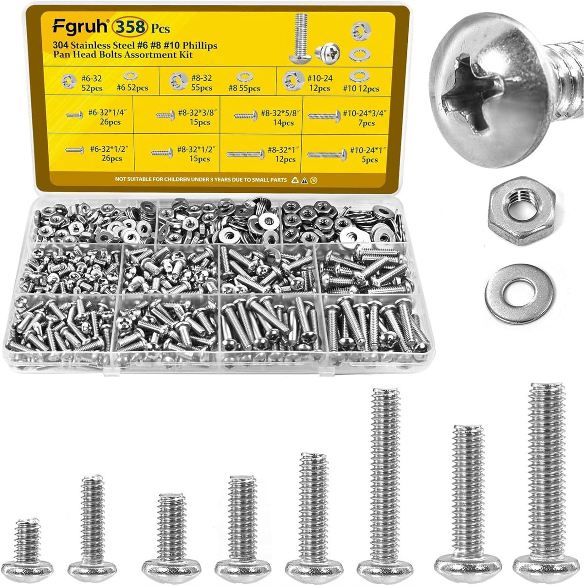 750PCS M3 Hex Socket Screw Assortment Kit,M3x6/8/10/12/16/20/25/30 mm