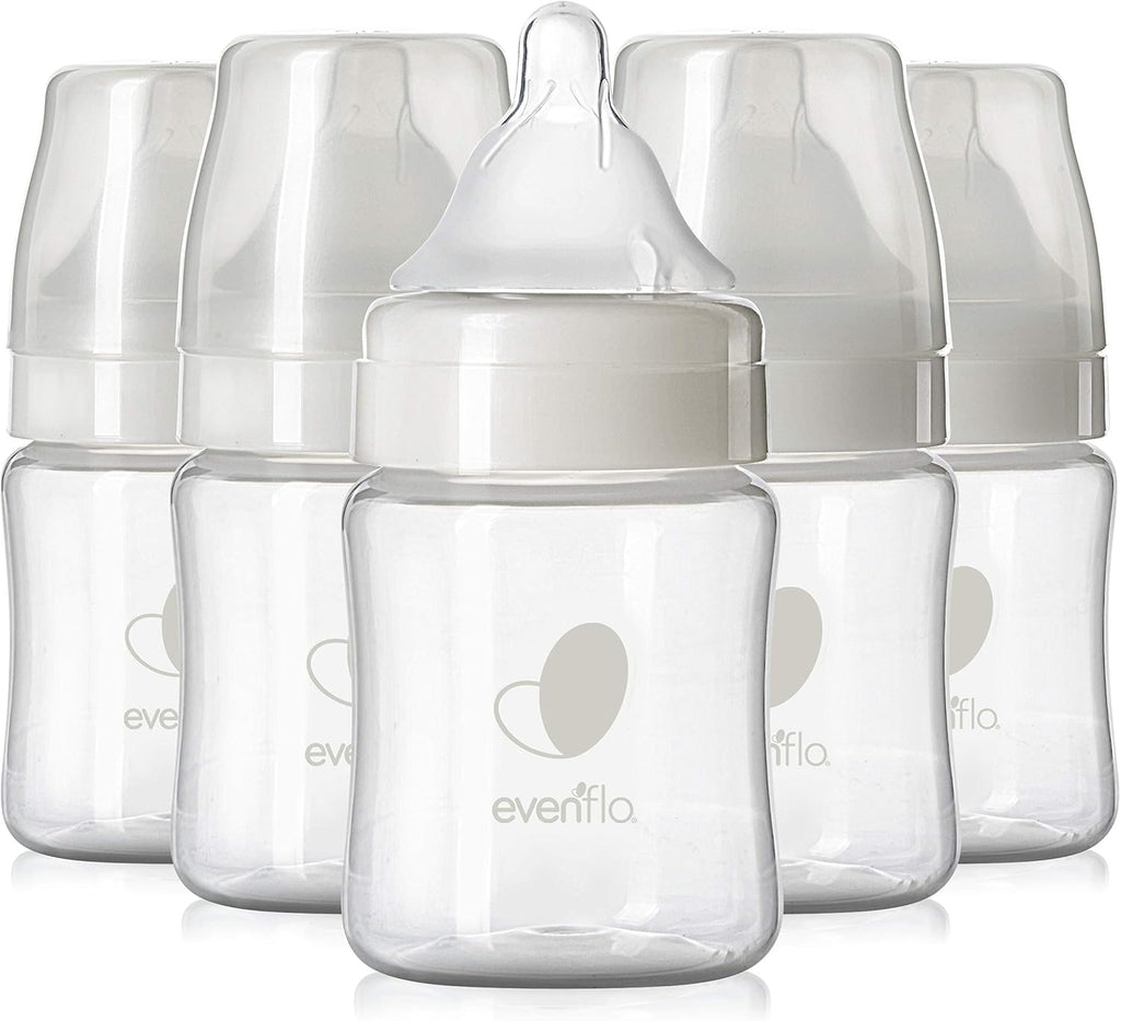 Evenflo Feeding Premium Proflo Venting Balance Plus Wide Neck Baby, Newborn and Infant Bottles - Developed by Pediatric Feeding Specialists - 5 Ounce (Pack of 6)