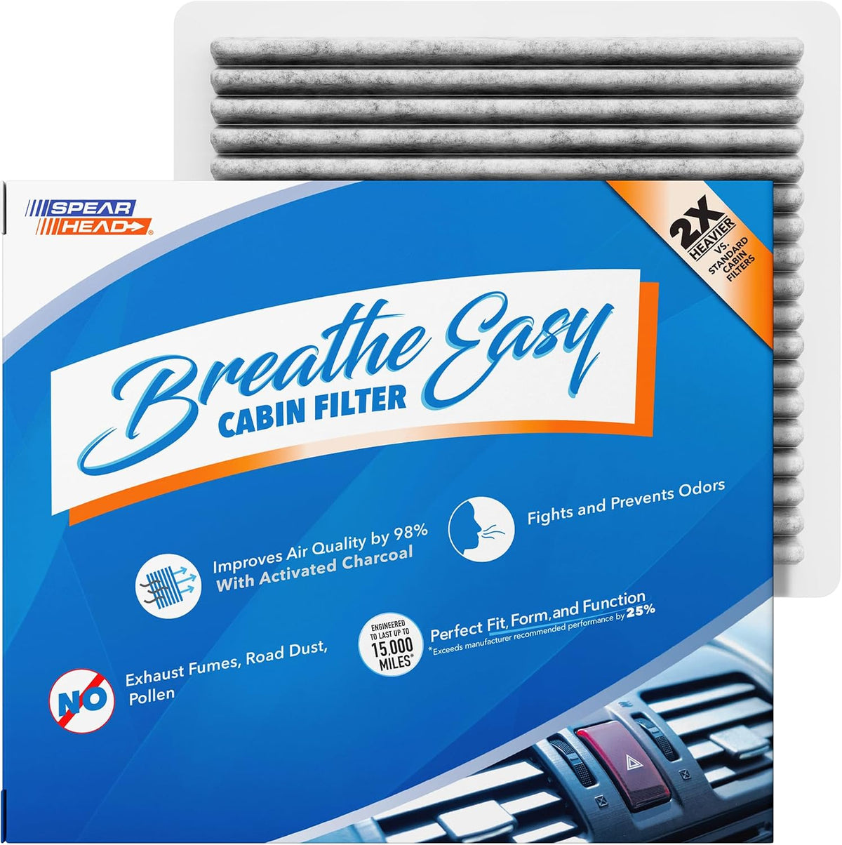Spearhead Odor Defense Breathe Easy AC & Heater Cabin Air Filter (BE-157)