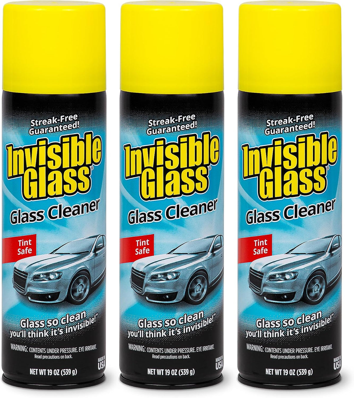 Invisible Glass Premium Glass Cleaner Aerosol Spray, 19 oz (Pack of 2)