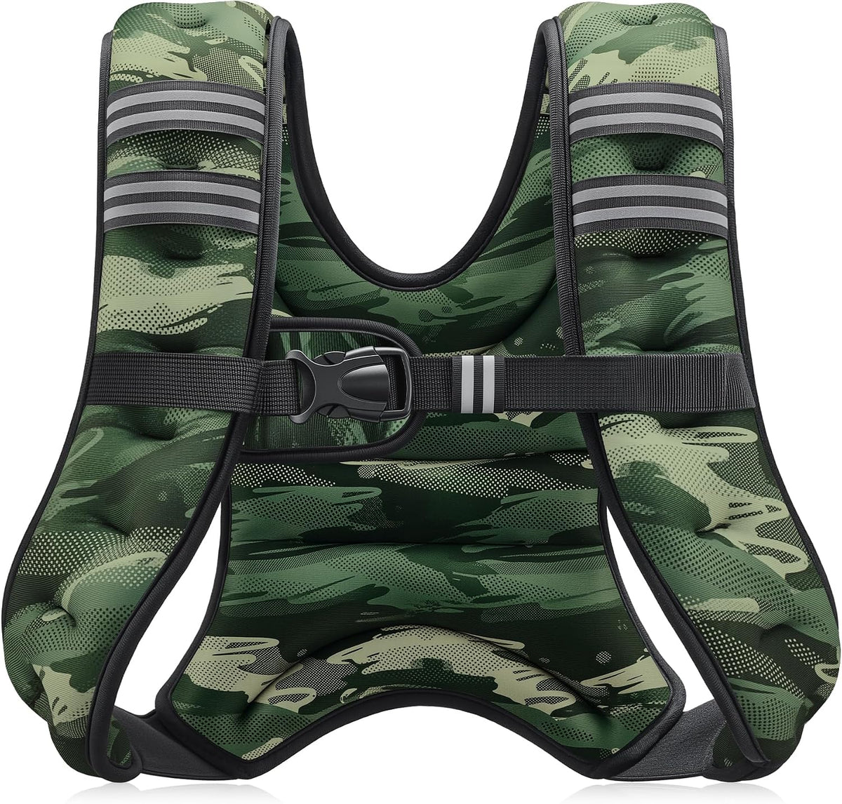 ZELUS Weighted Vest, 6lb/8lb/12lb/16lb/20lb/25lb/30lb Weight Vest with Reflective Stripe for Workout, Strength Training, Running, Fitness, Muscle Building, Weight Loss, Weightlifting