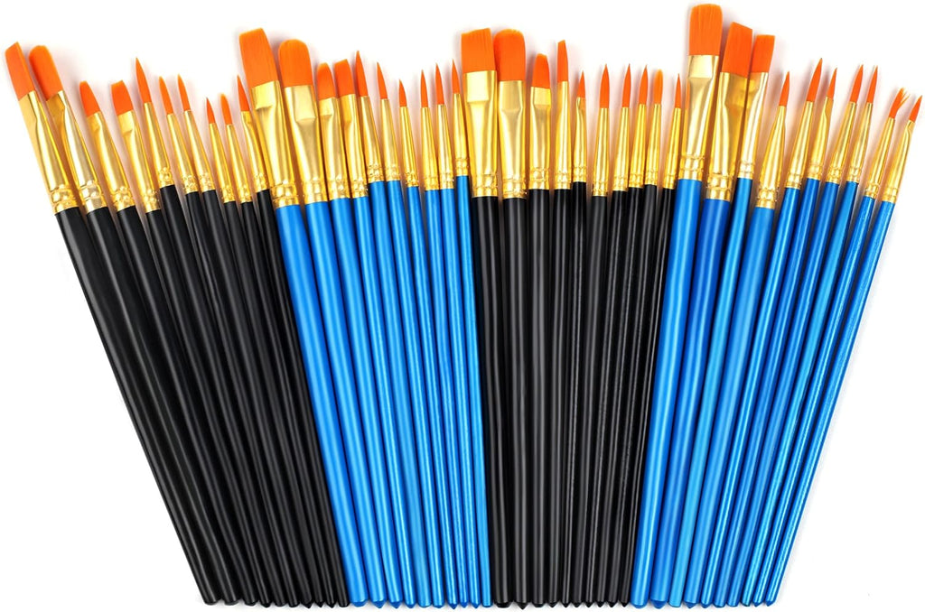 20 Pcs Paint Brushes, Acrylic Painting Brush Set, Watercolor Brushes, Acrylic Brushes for Oil Watercolor, Miniature Detailing, and Rock Painting
