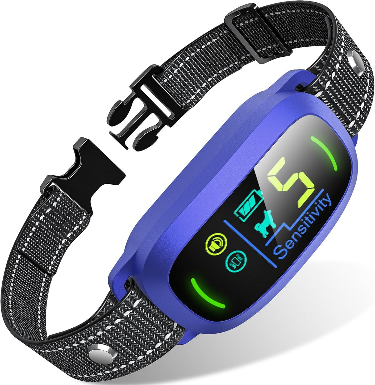 FAFAFROG Dog Bark Collar, Rechargeable Smart Collar, Anti Barking Training Collar with 5 Adjustable Sensitivity Beep Vibration, Bark Collar for Large Medium Small Dogs (Black)