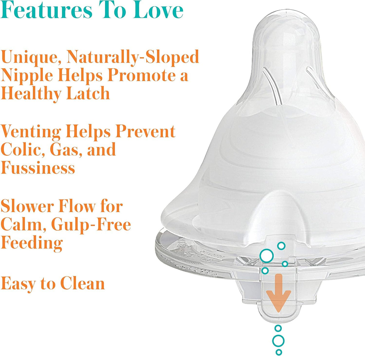 Evenflo Feeding Premium Proflo Venting Balance Plus Wide Neck Baby, Newborn and Infant Bottles - Helps Reduce Colic - 9 Ounce (Pack of 6)