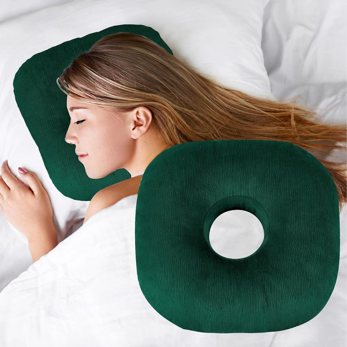 Ear Piercing Pillow with Hole for Cartilage Piercings, CNH Support