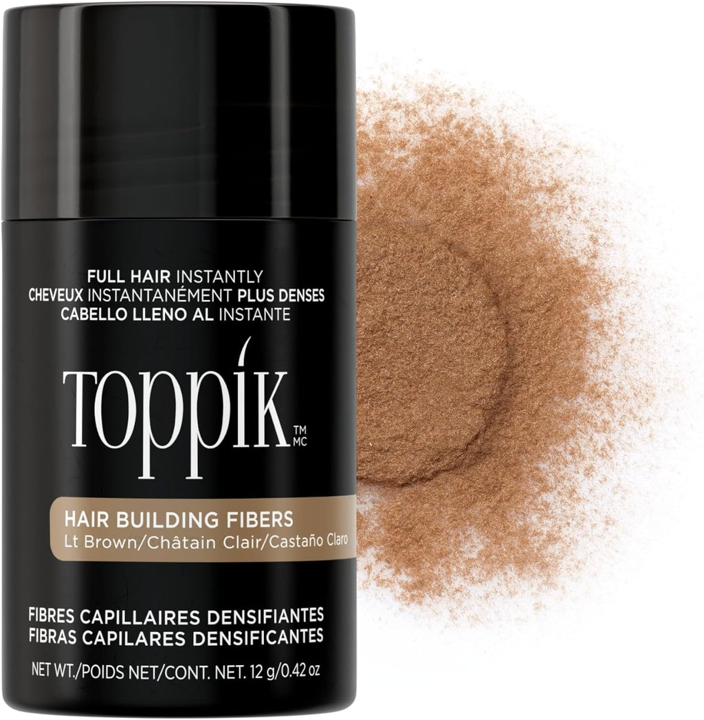 Toppik Hair Building Fibers, Fill In Fine or Thinning Hair Instantly Thicker, Fuller Looking Hair 9 Shades,4 size options