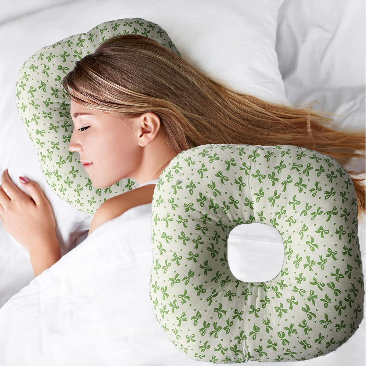 Ear Piercing Pillow with Hole for Cartilage Piercings, CNH Support