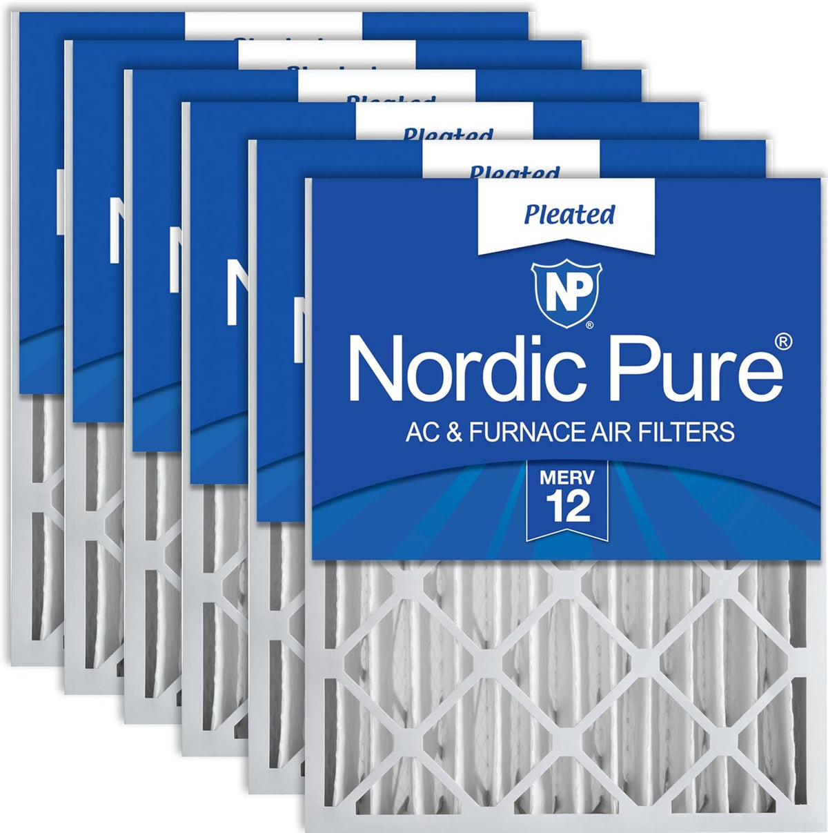 Nordic Pure 20x25x4 (19_1/2 x 24_1/2 x 3_5/8) Pleated MERV 12 Air Filters 2 Pack
