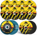 26 Packs Angle Grinder Cutting Flap Grinding Disc Wheel 4 1/2in Inches - 20 Packs 4.5"x1/4"x7/8" Cut off Wheels,3 Packs 4.5"x7/8" 60 Grit Flap Discs, 3 Packs 4.5"x1/25"x7/8" Grinding Wheels