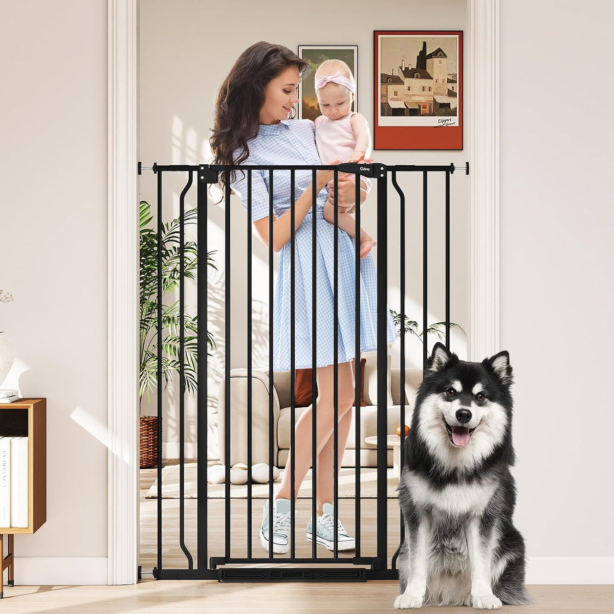 Baby Gate Auto Close, 29"-40" Dog Gate Indoor for Stairs & Doorways