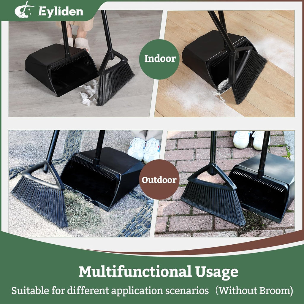 Eyliden Large Commercial Dustpan with Comb Teeth, Upright