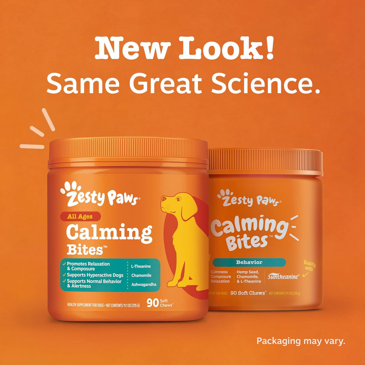 Zesty Paws Calming Chews for Dogs - Dog Calming Supplement, PB, 90 Ct
