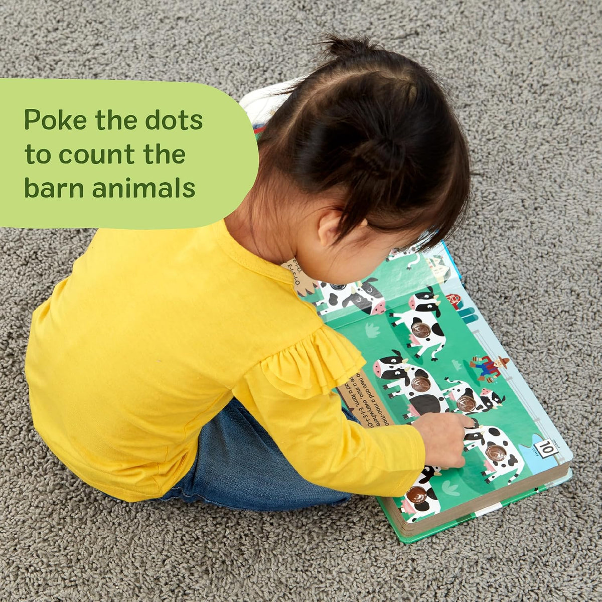 Melissa & Doug Poke-a-Dot! Old MacDonald’s Farm, Interactive Children's Board Book with Buttons to Pop, Educational Sensory Toy for Toddlers & Preschoolers Ages 3+ - FSC Certified