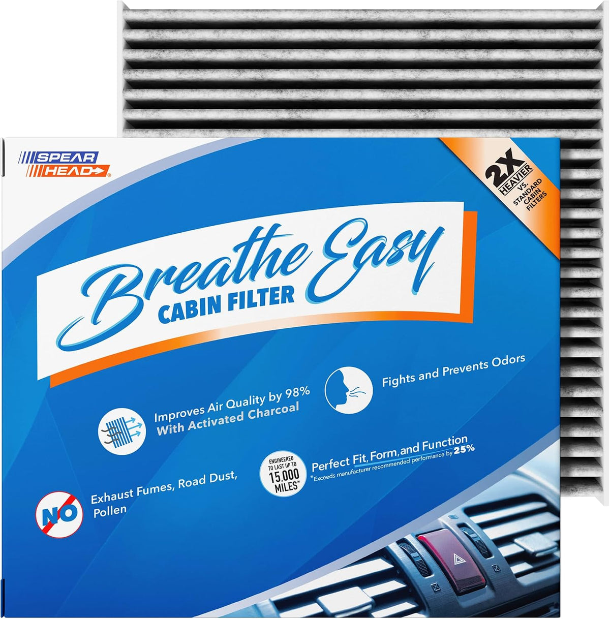Spearhead Odor Defense Breathe Easy AC & Heater Cabin Air Filter (BE-157)
