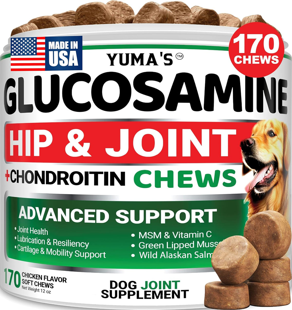 Hemp Calming Chews for Dogs - 240 Treats - Advanced Dog Calming Chews | Dog Anxiety Relief Supplement with Melatonin - Sleep Aid, Separation, Barking, Stress & Travel - Joint Support - Made in USA
