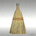12 Inch Corn Handmade Broom Mini Whisk Made of Natural Corn Broom Straw with a Solid Metal Hang Design for Outdoor Car Porch Debris Dust Dirt Driveways Sidewalks Halloween