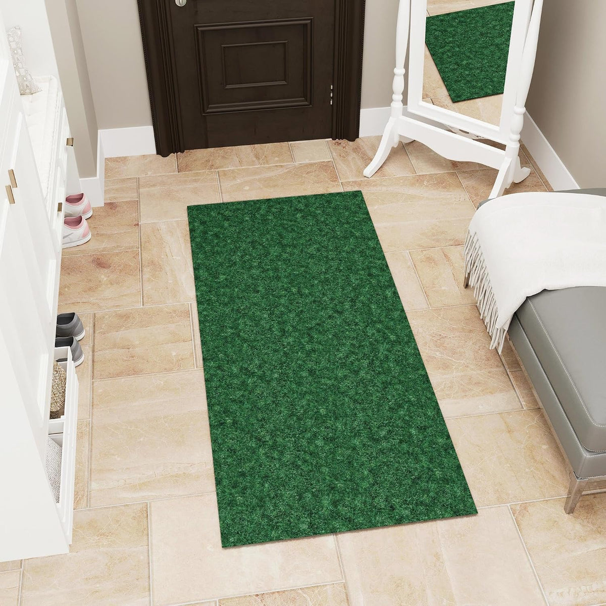 Ottomanson Waterproof Runner Rug 2’x6, Non Slip Indoor Outdoor Door Mat