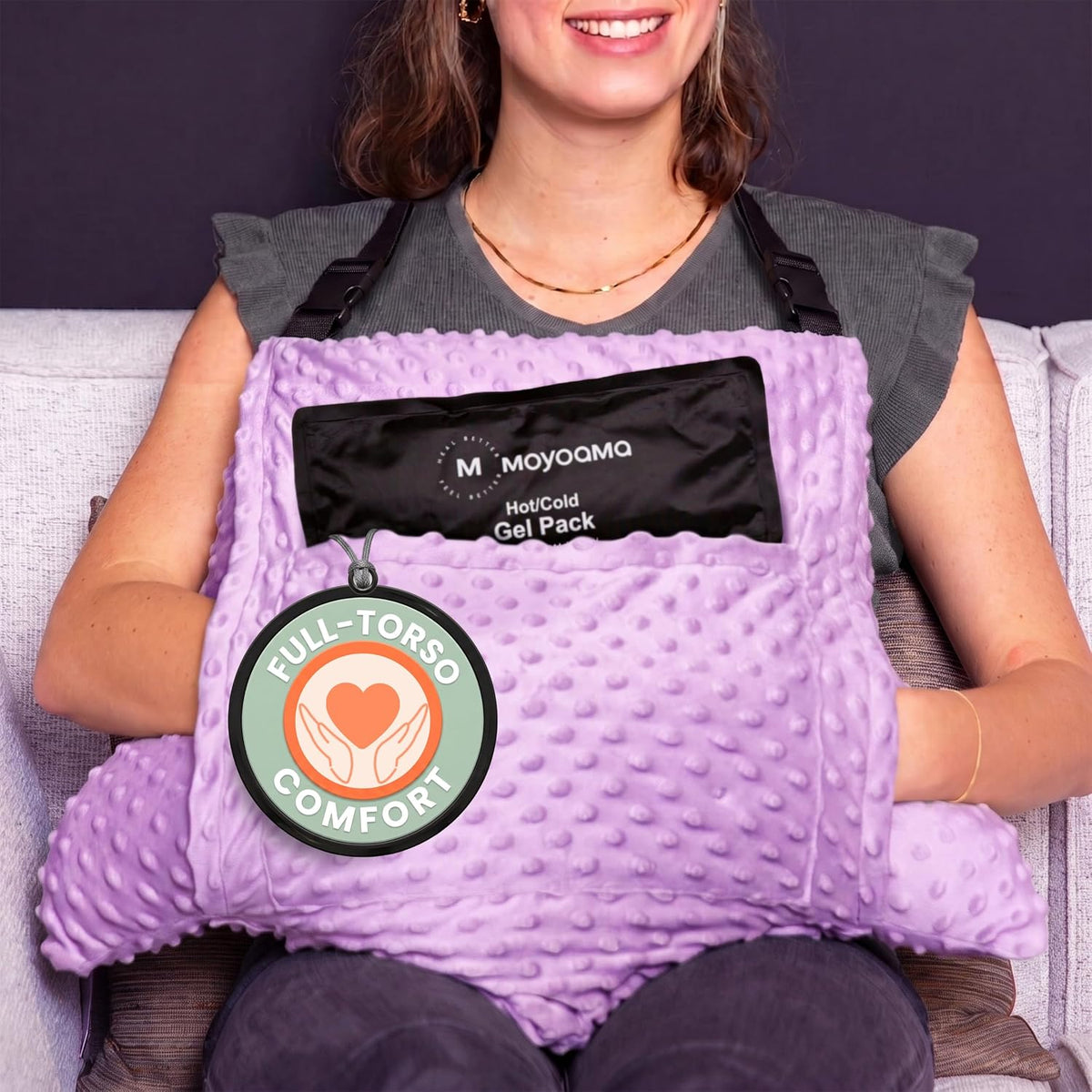 MOYOAMA 2 Pcs Hysterectomy Pillow Set - Incl 1 Gel Pack for Soothing Relief - Hysterectomy Recovery Must Haves After C Section,Post Surgery Pillow,Abdominal Surgery Recovery Pillow,Hysterectomy Gifts